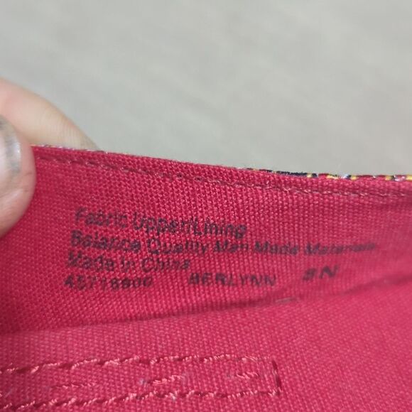 Naturalizer Berlynn multi-colored canvas elastic slingback espadrille wedge 8 - Picture 7 of 8